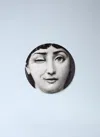 Fornasetti Tema E Variazioni N. 130 Winking Face Wall Plate In White