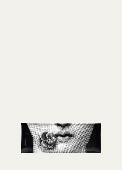 Fornasetti Tema E Variazioni N.137 Rectangular Tray In Blackwhite