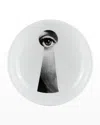 Fornasetti Tema E Variazioni N14 Keyhole Round Ashtray In Blackwhite