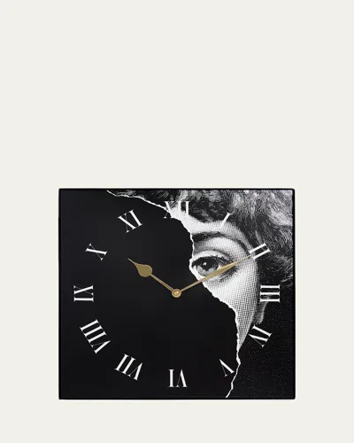 Fornasetti Tema E Variazioni N.145 Wall Clock In Black