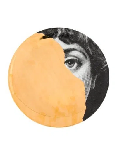 Pre-owned Fornasetti Tema E Variazioni N.145 Wall Plate In Black