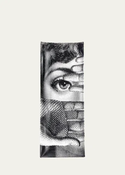 Fornasetti Tema E Variazioni N.154 Rectangular Tray In Blackwhite