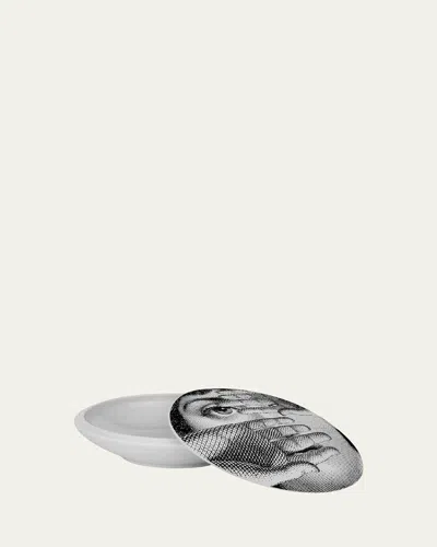 Fornasetti Tema E Variazioni N.154 Round Box In Blackwhite