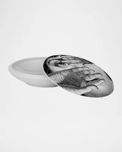 Fornasetti Tema E Variazioni N.154 Round Box In Gray