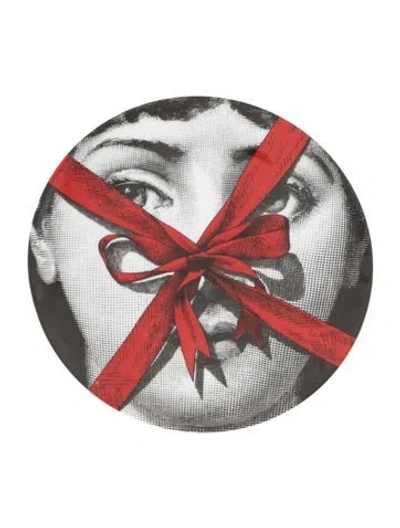 Pre-owned Fornasetti Tema E Variazioni N.171 Wall Plate In Black