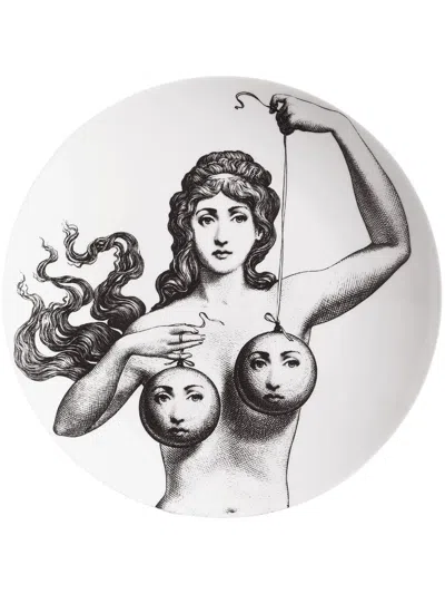 Fornasetti Tema E Variazioni N.182 Wall Plate In Black