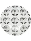 Fornasetti Round Ashtray Tema E Variazioni N.197 In Weiss