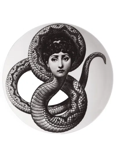 Fornasetti Wall Plate Tema E Variazioni N.198 In White/black