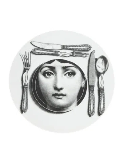 Pre-owned Fornasetti Tema E Variazioni N.203 Wall Plate In Multicolor