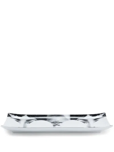 Fornasetti Tema E Variazioni N.242 Porcelain Ashtray In White