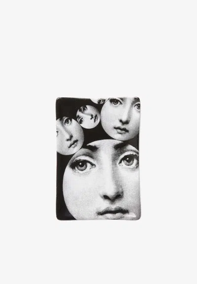 Fornasetti Tema E Variazioni N.242 Rectangular Ashtray In Black