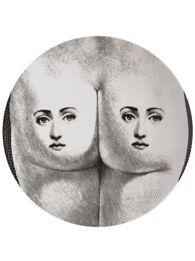 Fornasetti Tema E Variazioni N.302 Porcelain Wall Plate In Bia
