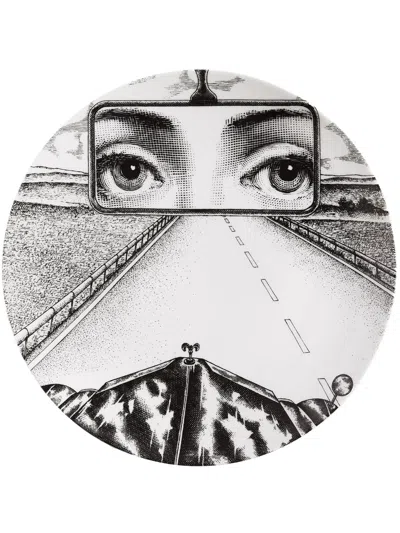 Fornasetti Tema E Variazioni N.321 Wall Plate In Black