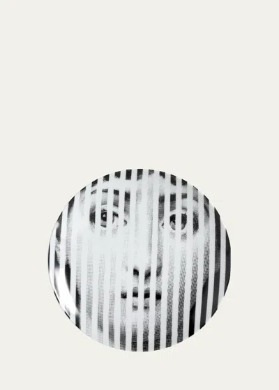 Fornasetti Tema E Variazioni N.34 Wall Plate In Black/white