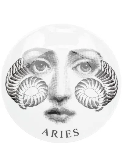 Fornasetti Tema E Variazioni N.348 Wall Plate (25cm) In White