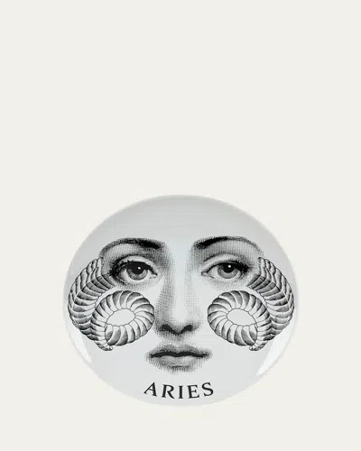 Fornasetti Tema E Variazioni N.348 Wall Plate In Blackwhite