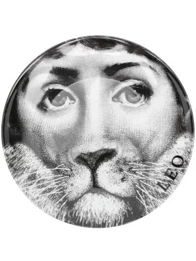 Fornasetti Tema E Variazioni N.352 Leo Wandteller 26cm In Black