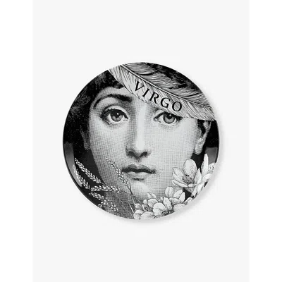 Fornasetti Tema E Variazioni N.353 Virgo Porcelain Wall Plate 26cm In Pink