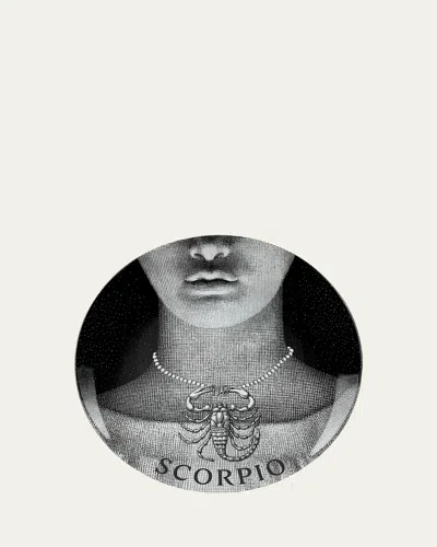 Fornasetti Tema E Variazioni N.355 Wall Plate In Blackwhite