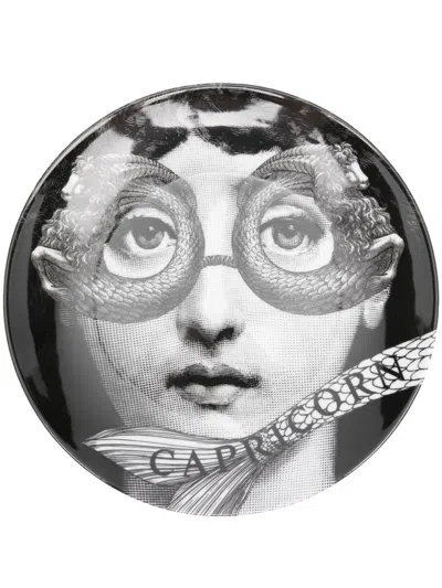 Fornasetti Tema E Variazioni N.357 Wall Plate (25cm) In Black