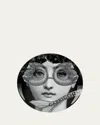 Fornasetti Tema E Variazioni N.357 Wall Plate In Blackwhite