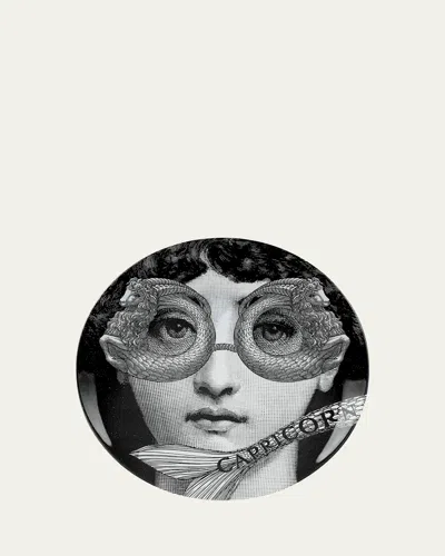 Fornasetti Tema E Variazioni N.357 Wall Plate In Blackwhite