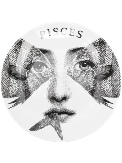 Fornasetti Tema E Variazioni N.359 Wall Plate (25cm) In White