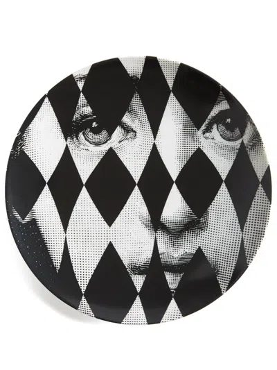 Fornasetti Tema E Variazioni N.368 Wall Plate In Schwarz