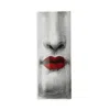 Fornasetti Tema E Variazioni N.397 Red Lips Rectangular Tray In Gray