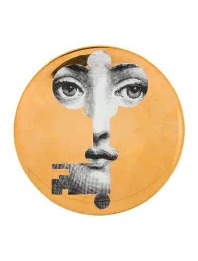 Pre-owned Fornasetti Tema E Variazioni N.47 Wall Plate In Black