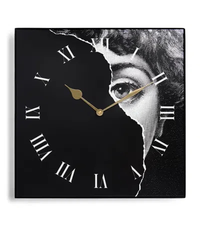 Fornasetti Tema E Variazioni No. 145 Wall Clock In Black