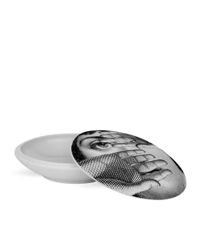 Fornasetti Tema E Variazioni No. 154 Round Box In Gray