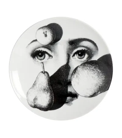 Fornasetti Tema E Variazioni No. 218 Wall Plate In Black