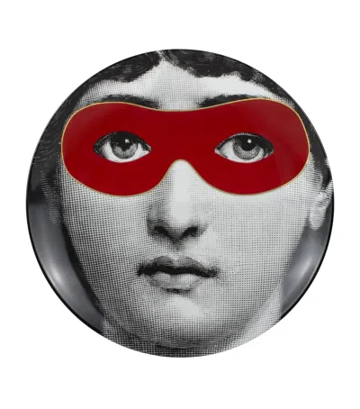 Fornasetti Tema E Variazioni No. 22 Wall Plate In Gray