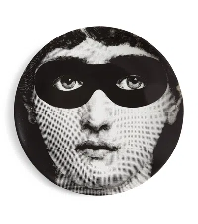 Fornasetti Tema E Variazioni No. 22 Wall Plate In Black