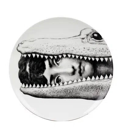 Fornasetti Tema E Variazioni No. 233 Wall Plate In Black