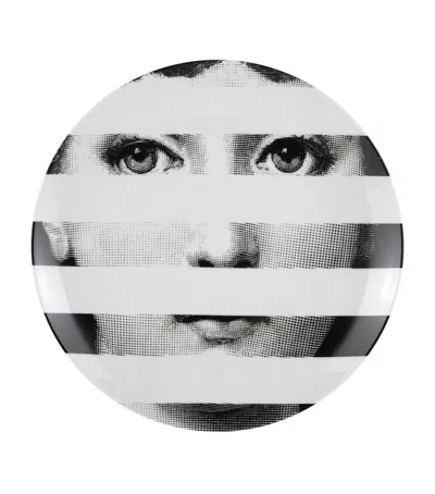 Fornasetti Tema E Variazioni No. 29 Wall Plate In Black