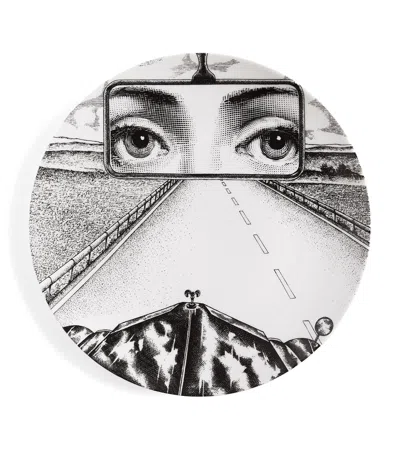 Fornasetti Tema E Variazioni No. 321 Wall Plate In Black