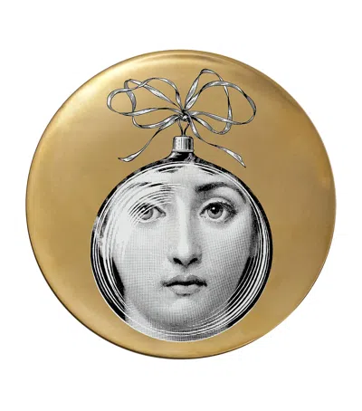 Fornasetti Tema E Variazioni No. 334 Wall Plate In Gold
