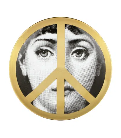 Fornasetti Tema E Variazioni No. 347 Wall Plate In Gold