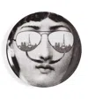 Fornasetti Lina Cavalieri Porcelain Wall Plate White/black