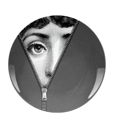 Fornasetti Tema E Variazioni No. 401 Wall Plate In Black