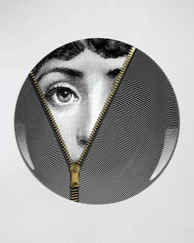 Fornasetti Tema E Variazioni No. 401 Wall Plate In Black