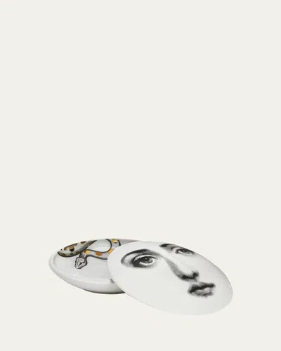 Fornasetti Tema E Variazioni No. 409 Round Box In Neutral