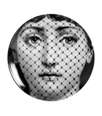 Fornasetti Tema E Variazioni No. 78 Wall Plate In Black