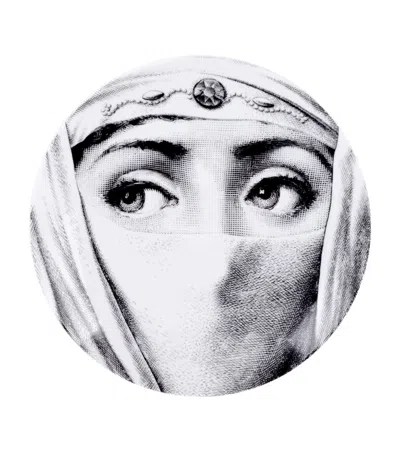 Fornasetti Tema E Variazioni No. 84 Wall Plate In Black