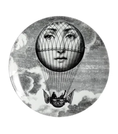 Fornasetti Tema E Variazioni No. 93 Wall Plate In Gray