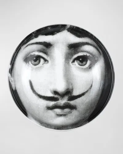 Fornasetti Tema E Variazioni No.2 Round Ashtray In Blackwhite