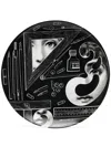 Fornasetti Tema E Variazioni No.391 Wall Plate In Black