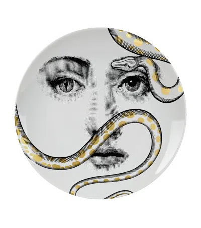 Fornasetti Tema E Variazioni No.409 Wall Plate In White